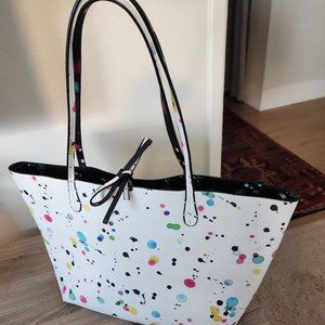 Colorful White/Black Paint Dot Tote [Desigual]